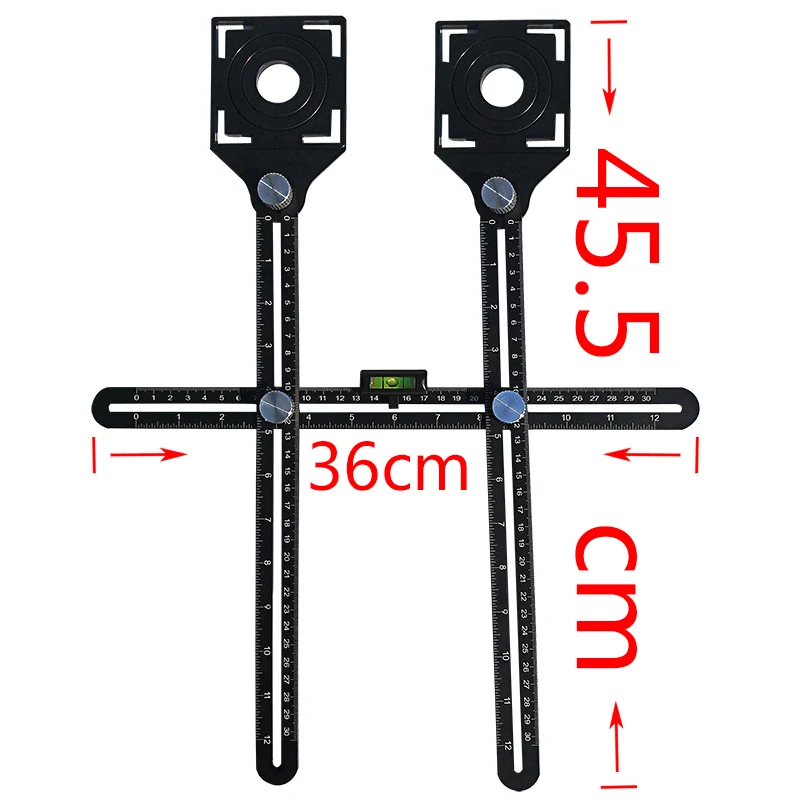 Многофункциональный плиточный инструмент, многофункциональная угловая измерительная линейка, складная линейка, плиточный дырокол, Универсальный Регулируемый перфорированный