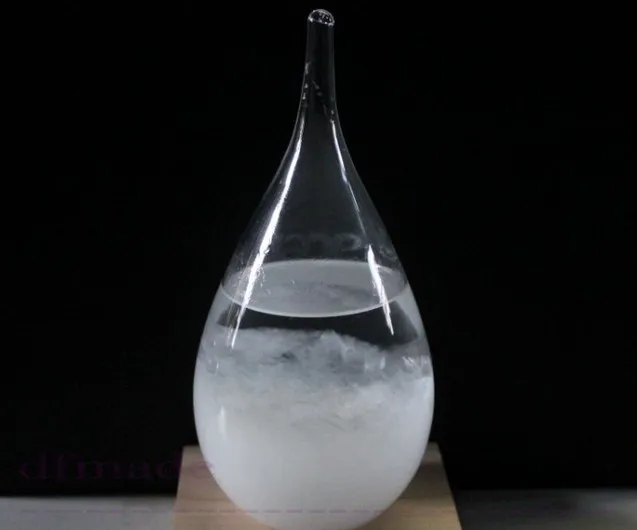 

1PC 6x12cm New Storm Glass Weather Forecast Bottle Stylish Decoration for Home & Office Tempo Drop Without Wood Base JY 1208