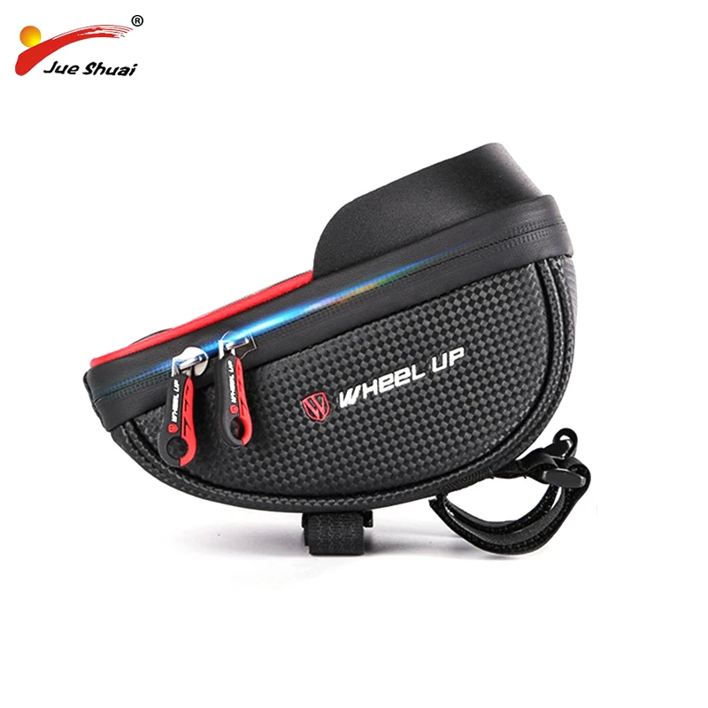 Discount JS Rainproof Bike Bag Touch Screen Bicycle Bag TPU Large Capacity Cycling Bags Backpack Multifunction Mobile Phone Holder Basket 3