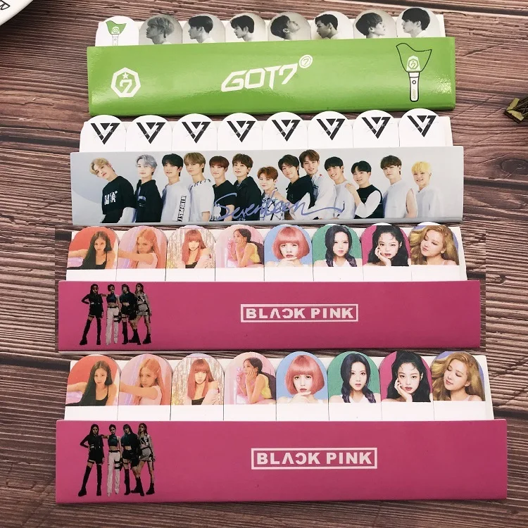 

Kpop Blackpink Lisa Rose Jisoo Jennie Got7 Seventeen Post-it Notes Stickers Photo Sticky Note Fans Gifts Note-pad Tags Wholesae