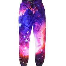 Бегунов Штаны 3D Графический galaxy пространство harajuku Штаны с принтом облака 3d Панк пот Штаны мужчин/женщин в стиле хип-хоп брюки