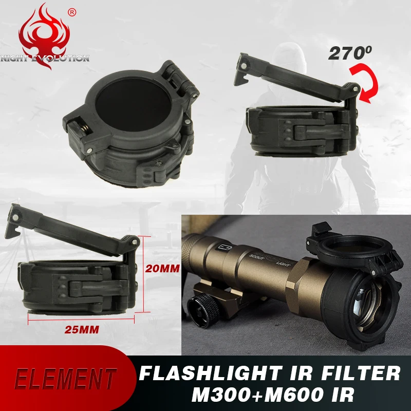 

Night Evolution Flashlight IR Filter M300+M600 IR NE04023-BK