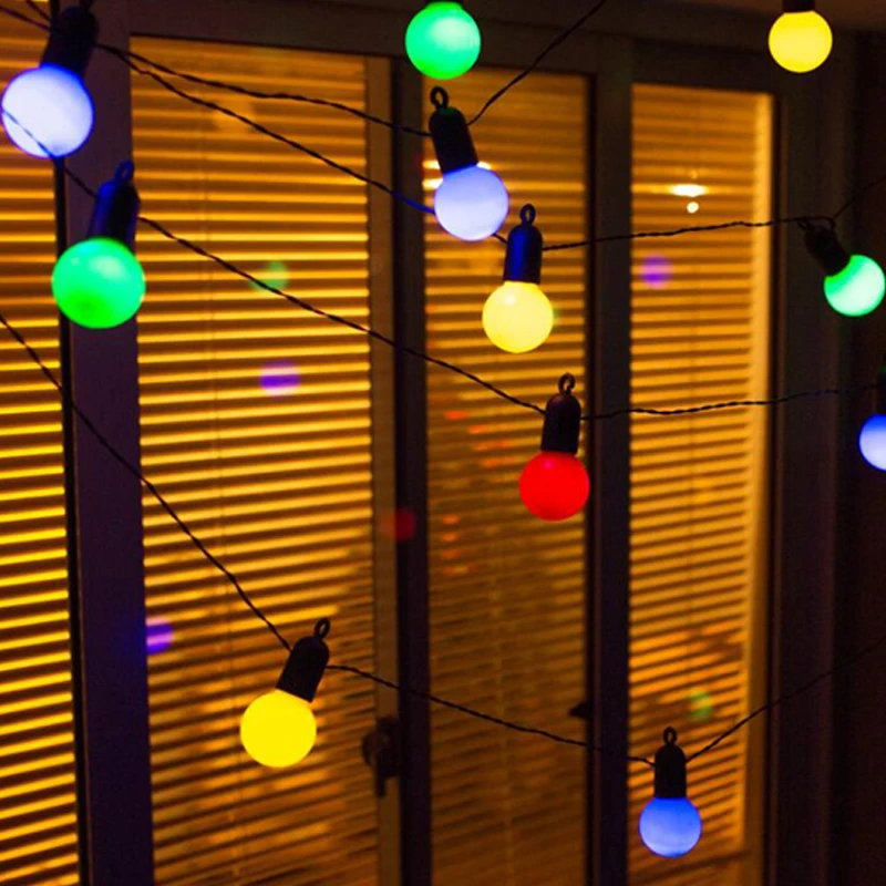 6M 20 LED String Light Outdoor Fairy Light garland Battery Operated bulb dance Light string Garden Christmas Backyard Decoration (1)