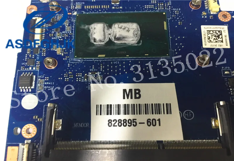 828895-601 اللوحة لابتوب HP 15-AC اللوحة ASL50 LA-C921P DDR3L SR2EY I5-6200U غير المتكاملة 100% اختبار موافق