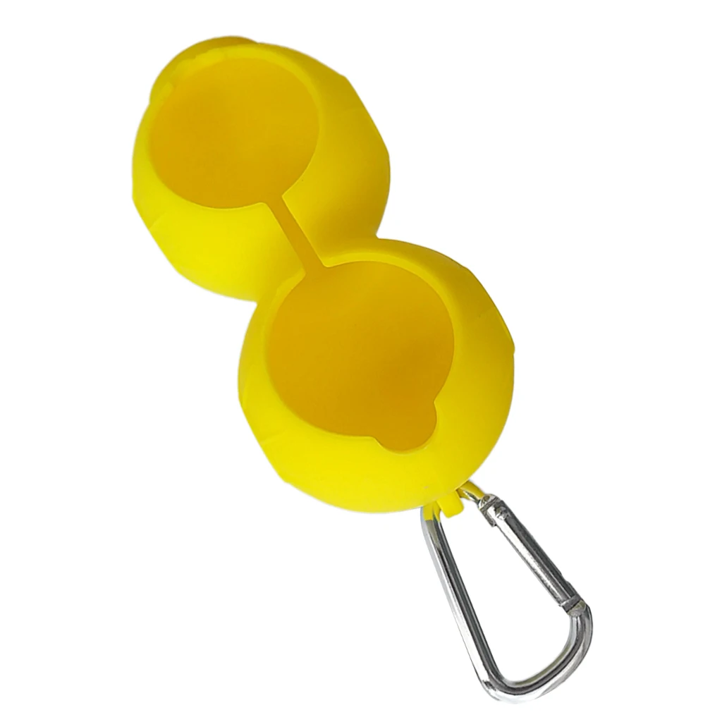 Портативный силиконовый двойной Гольф Держатели автомобильные для хранения и переноски w/зажим для игры в гольф, подарок для влюбленных - Цвет: Yellow