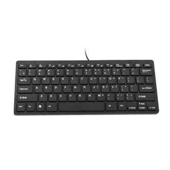 

RL-K7 Mini Wired USB Keyboard 78 Keys Small Waterproof Keyboard for Notebook PC Desktop Computer Office