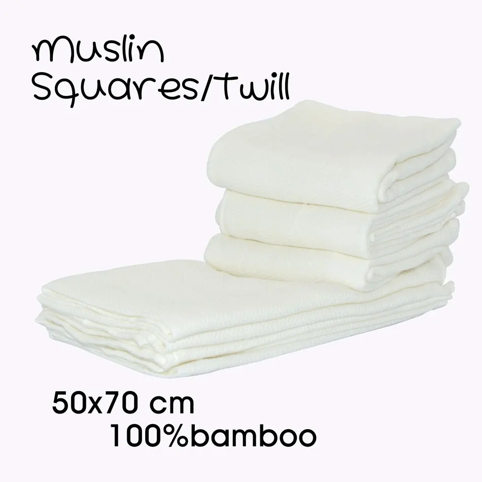 Miababy-mouchoirs en mousseline 100% bambou | Lingettes réutilisables pour bébé, lingettes en tissu Burp, doublures de couches, lingettes d'alimentation pour bébé (lot de 10)