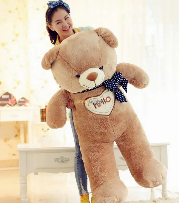 Fancytrader 51'' / 130 cm Giant Hugging Hearting Plush Stuffed Bear Free Shipping, Good Gift for kids and lover 2 Colors FT90098