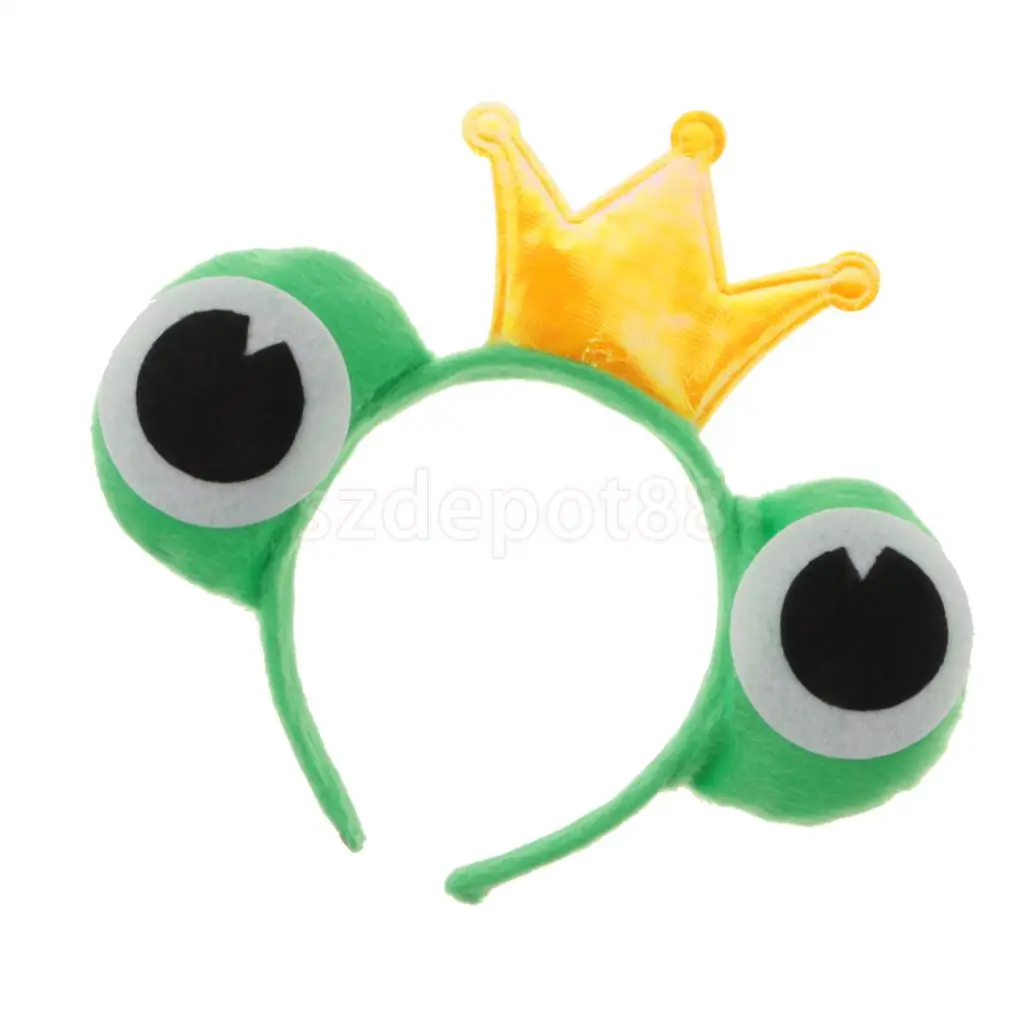 Прекрасный лягушка стиль повязка на голову нарядное платье животных жаба костюм животного Косплей вечерние аксессуары сладкий подарок