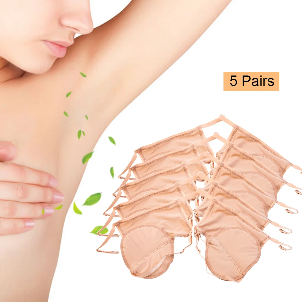 

5pcs Reusable Underarm Armpit Sweat Pads Women Absorbing Deodorant Armpit Sheet Dress Clothing Sweat Perspiration Pad