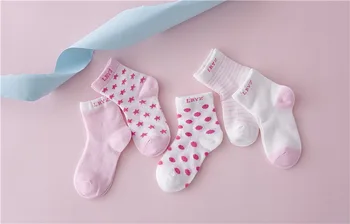 

DHL 200set 5Pairs/set Baby Cotton Cartoon Candy Colors Dot, breathable, stylish Socks Infant Toddler Kids Soft Sock