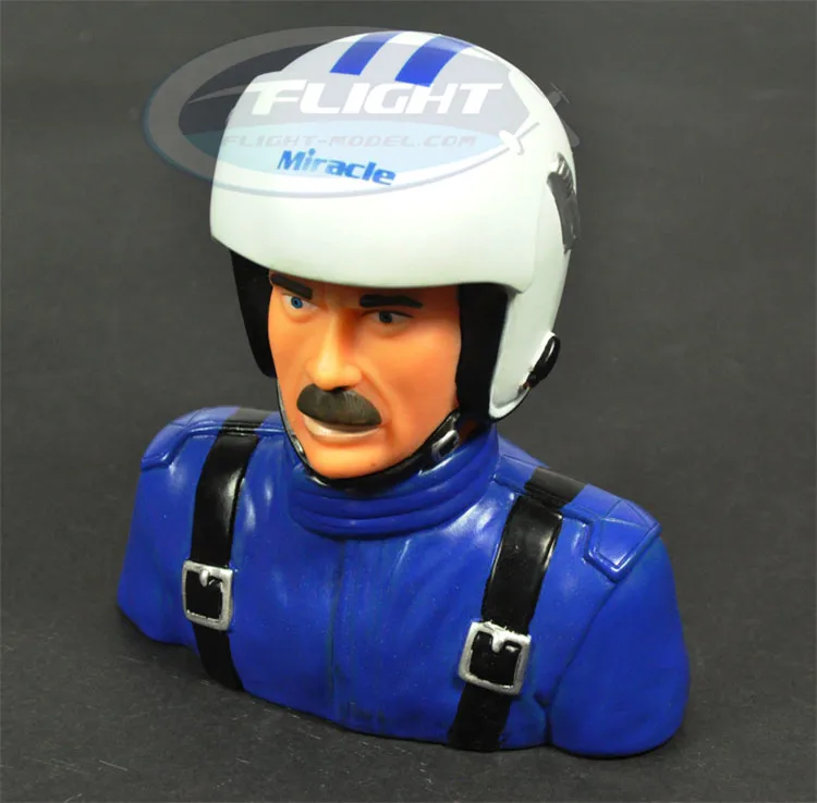 

1/4 Scale Blue Sam Pilot Statues Portrait Toy For RC Airplane Canopy