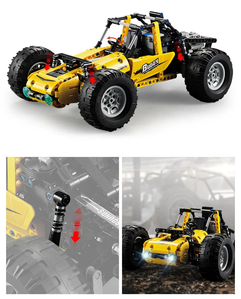 522 шт 2,4 Ghz Technic City RC вездеход внедорожные скалолазание машины внедорожные гонки строительные блоки кирпичи игрушки подарки детям