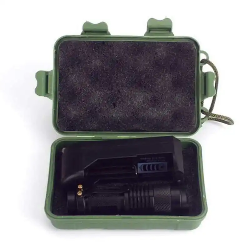5000LM Mini Q5 LED Flashlight Torch w 14500 Battery & Charger Box powerful led flashlight rechargeable laser pointer #4S11 (1)