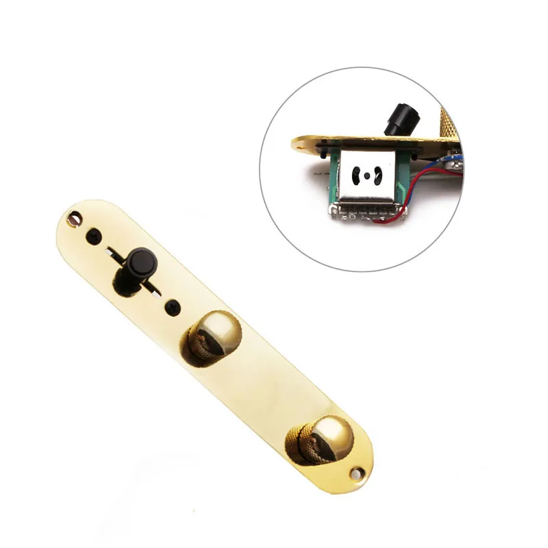 

Gold Volume Loaded Prewired Control Plate Switch For Telecaster Guitar
