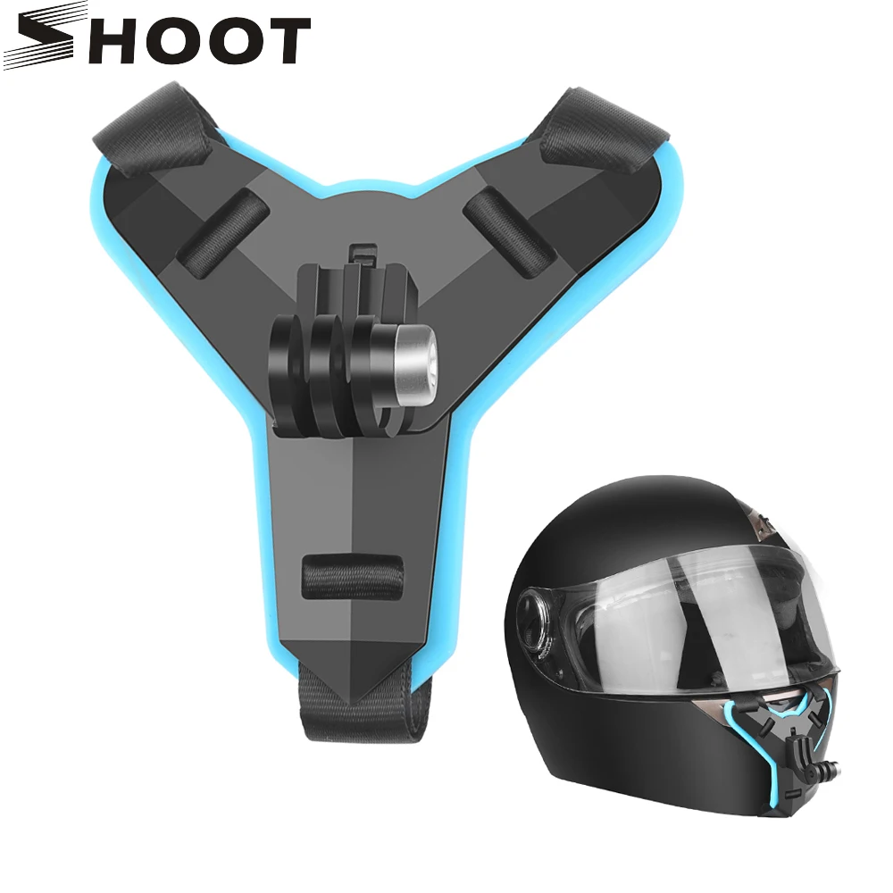 

SHOOT Motorcycle Helmet Front Chin Bracket Holder Tripod Mount for GoPro Hero 9 8 7 5 Black Xiaomi Yi 4K Sjcam Eken H9r Go Pro 9