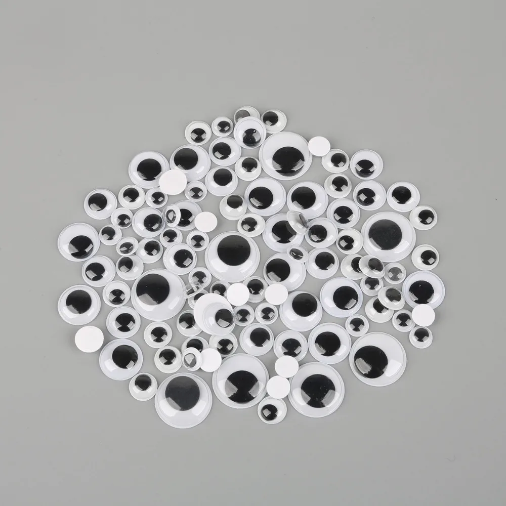 

Mix Size 8/10/12/15/20mm and 5/7/10/12/15mm Self-adhesive Googly Wiggly Eyes for DIY Toys Dolls Scrapbllking Crafting Accessorie