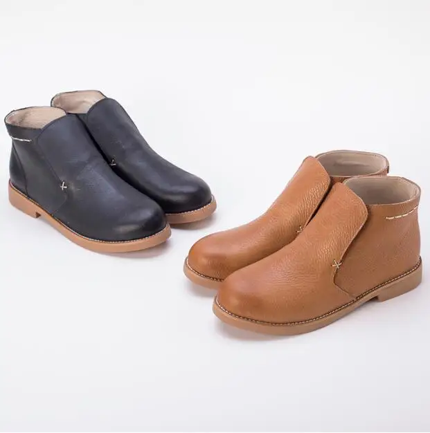 2016 new autumn and winter Sen Department of Japanese small fresh short barrel simple classic casual genuine leather short boots 2016 new autumn and winter Sen Department of Japanese small fresh short barrel simple classic casual genuine leather short boots