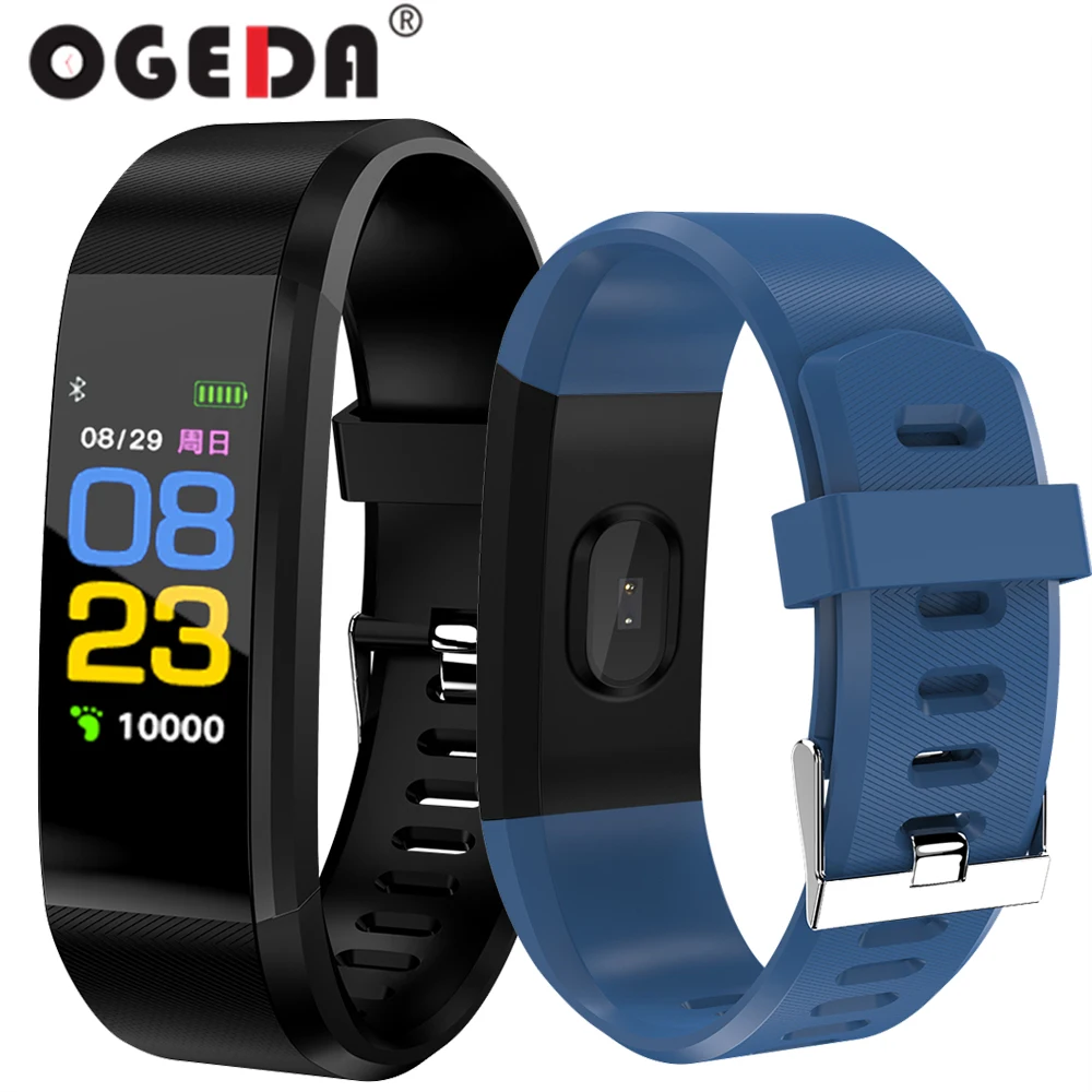 

OGEDA Smart Bracelet Wristwatch Heart Rate Monitor Blood Pressure Fitness Tracker Smart band Sport Watch for ios android +BOX