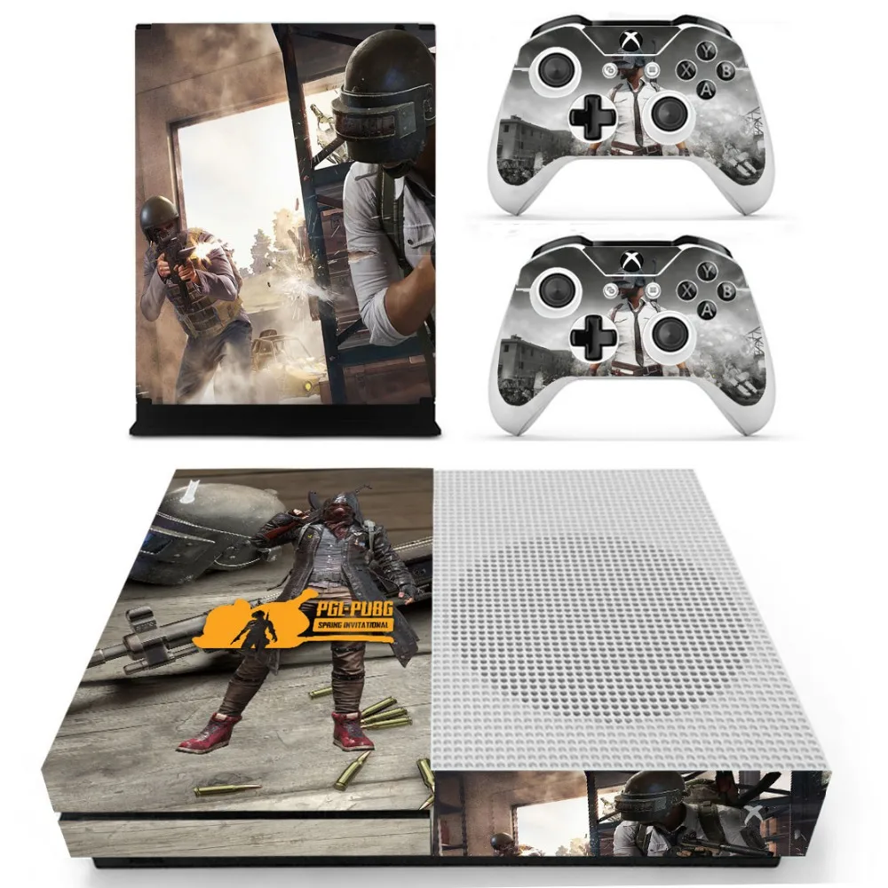  PUBG Vinly Skin Sticker Decals For XBOX One S Console With Two Wireless Controller Skin