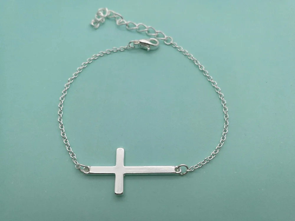 Sideways Cross Bracelet Cool Faith Christian Religious Cross Bracelet ...