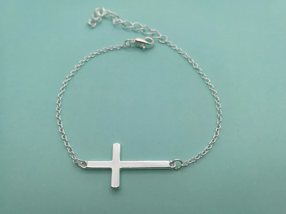Sideways Cross Bracelet Cool Faith Christian Religious Cross Bracelet