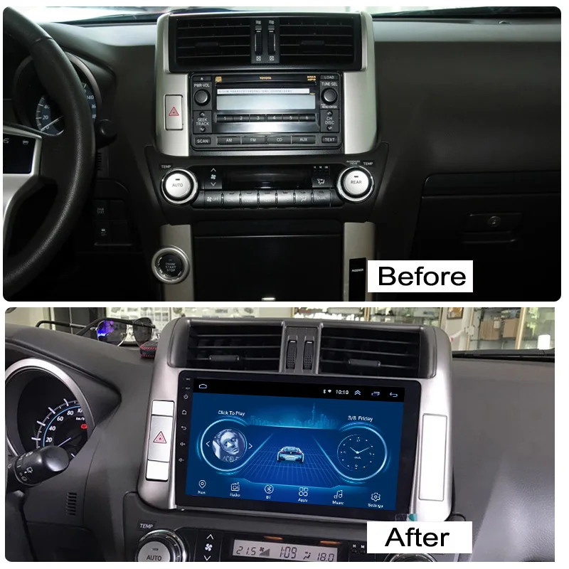 

Super Slim Touch Screen Android 8.1 GPS Navigation for toyota prado 2010 LC150 radio headunit tablet Stereo Multimedia Bluetooth
