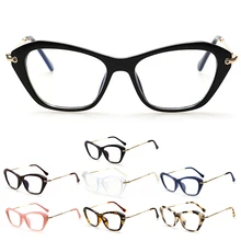 Модные женские ретро сексуальные очки оправа модные кошачий глаз прозрачные линзы женские очки