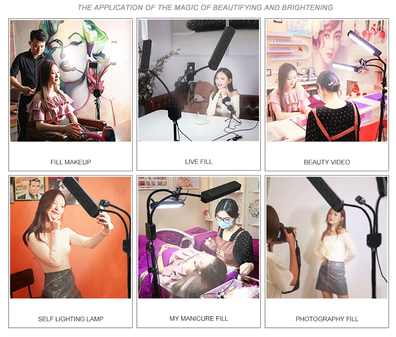 Photo Studio Double Arms Fill LED Ring light with
