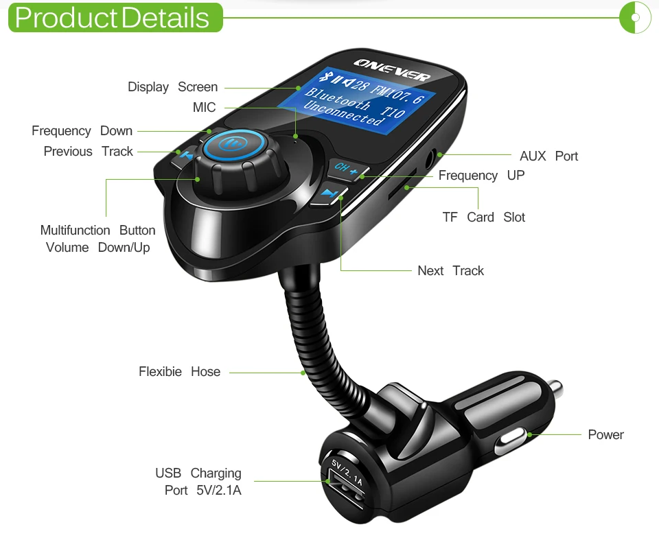 fm transmitter bluetooth car 10