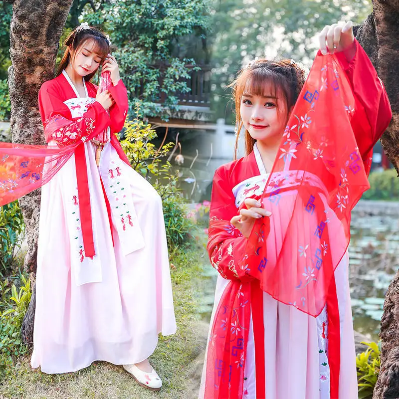 

New Arrive Women Hanfu Costume Chinese Traditional Folk Ancient Costume Lady Vintage Orient Tang Dynesty Cosplay Costume DWY1163