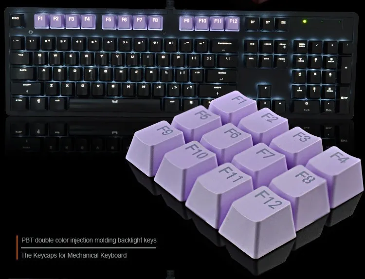 Pbt Backlit Keycaps F1 F12 12 Keyset Cherry Mx Key Caps With Keycaps Pulller For Mx Switches Backlit Mechanical Gaming Keyboard Cherry Mx Key Cap Pbt Backlitpbt Backlit Keycaps Aliexpress