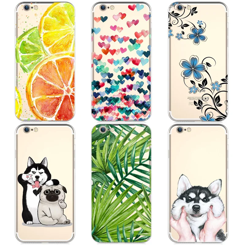 

TPU Soft Cases For Apple iPhone 7 8 Transparent Printing Drawing Phone Cases Cover For iPhone 7 8 Silicone fashion cute cases