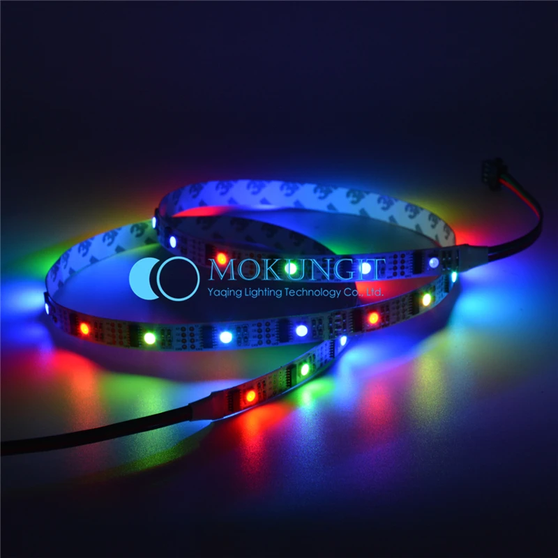 Mokungit возможностью погружения на глубину до 30 м, 5 м/рулон DC5V WS2801 160 5050 SMD RGB светодиодные ленты индивидуально адресуемых 32 светодиодов/M программирования Arduino ambilight ТВ свет