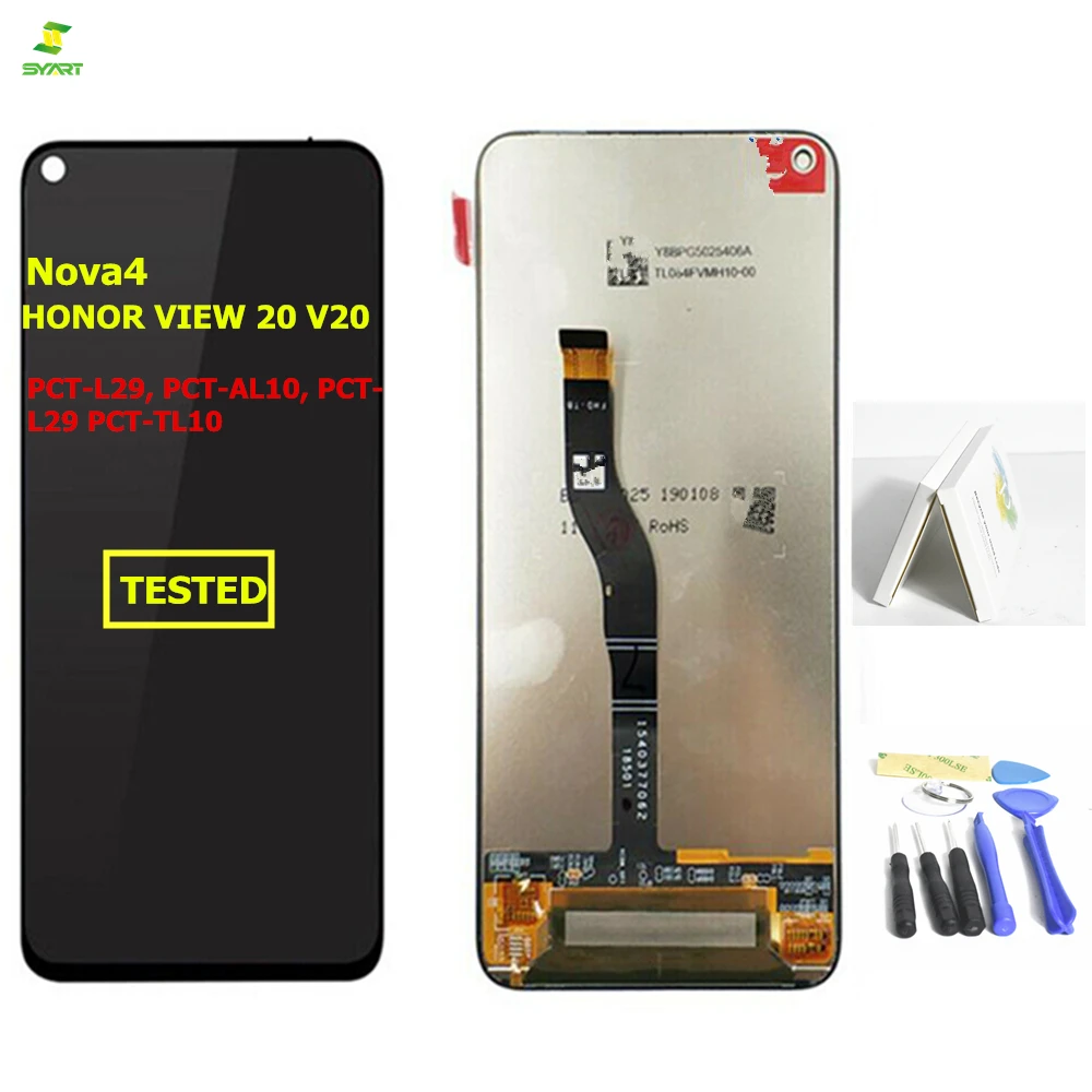 

6.4" V20 for Huawei Nova 4 V20 LCD Display Touch Screen Digitizer Assembly LCD Display TouchScreen for Huawei Honor V20 View20
