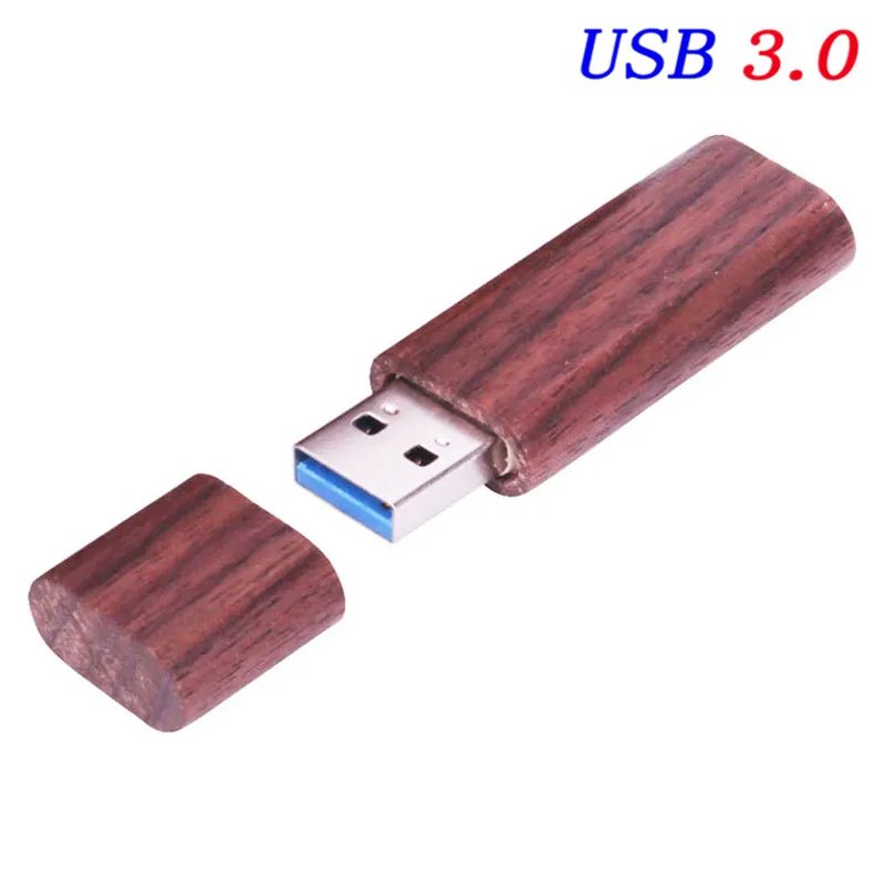 Модная деревянная флеш-накопитель USB 3,0 дизайн логотипа 64g/32g Memory Stick 16g/8g ручка привода крутая подарочная usb ручка-флешка более 10 шт логотип бесплатно - Цвет: walnut