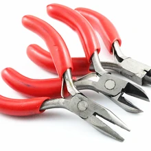 3 шт.(один набор) из нержавеющей стали маленькие плоскогубцы для носа ювелирные изделия ручной инструмент черный 8 см-м7-21