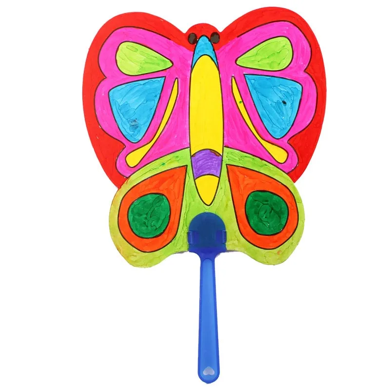 SaiZhi Круглый Вентилятор DIY картина игрушка ручная роспись пустой вентилятор белый вентилятор дворца вентилятор для детей детский сад творческая игрушка