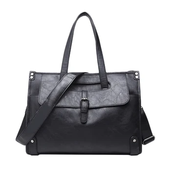 

Chu JJ Casual Men's Leather Handbags Shoulder CrossBody Travel Bags Men Messenger Bag Multifunction Business Bags