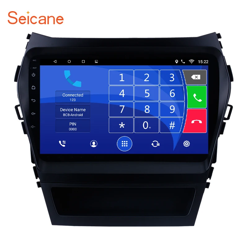 

Seicane 9" Android 9.0/8.1 Quad Core Car GPS Navigation Radio Multimedia player For 2013 2014 2015-2017 Hyundai IX45 SantaFe
