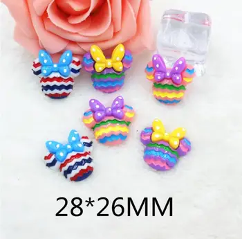 

Kawaii USA Flag Mouse Resin Miniature Art Flatback Cabochon DIY Decorative Craft Scrapbooking,28x26mm