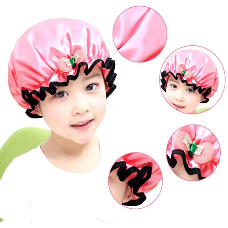 Girls Waterproof Girl Hat Hair Bath Spa Salon Shower Caps Shower Cap