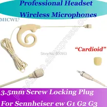Micwl профессиональная гарнитура кардиоидный микрофон для Sennheiser G1 G2 G3 Беспроводной