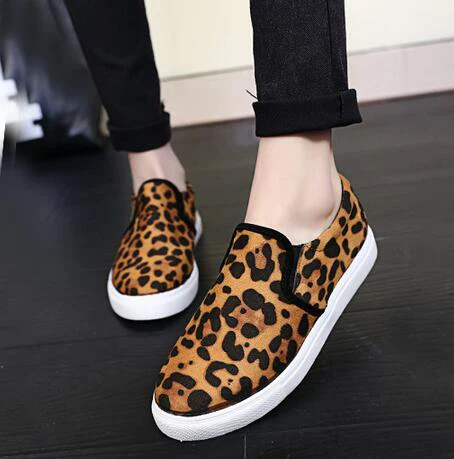 leopard print flat loafers