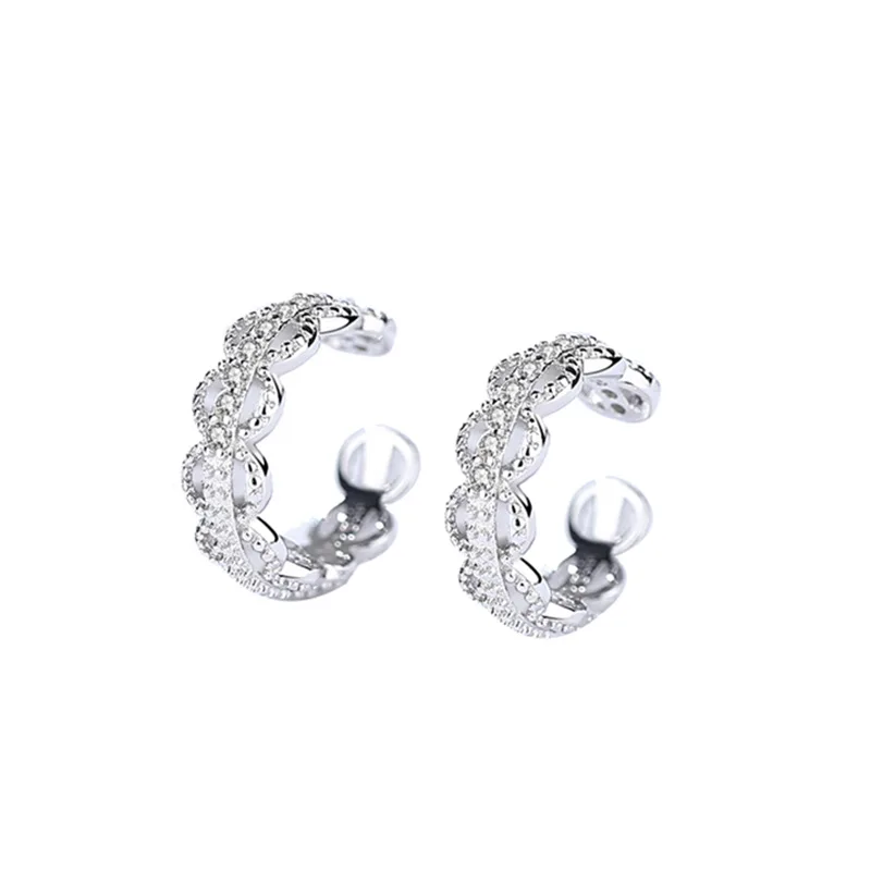 5 S clip earrings