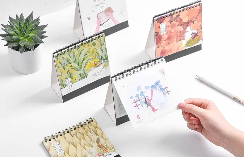 Креативный Единорог кактус устанавливаемый на стол рулонная бумага календарь с заметками ежедневный планировщик таблицы годовой Органайзер