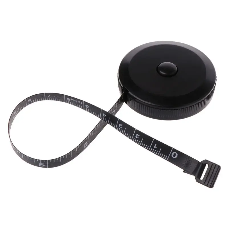 1.5m/60inch Black Tape Measures Dual Sided Retractable Tools Automatic ABS Flexible Mini Sewing Measuring Tape