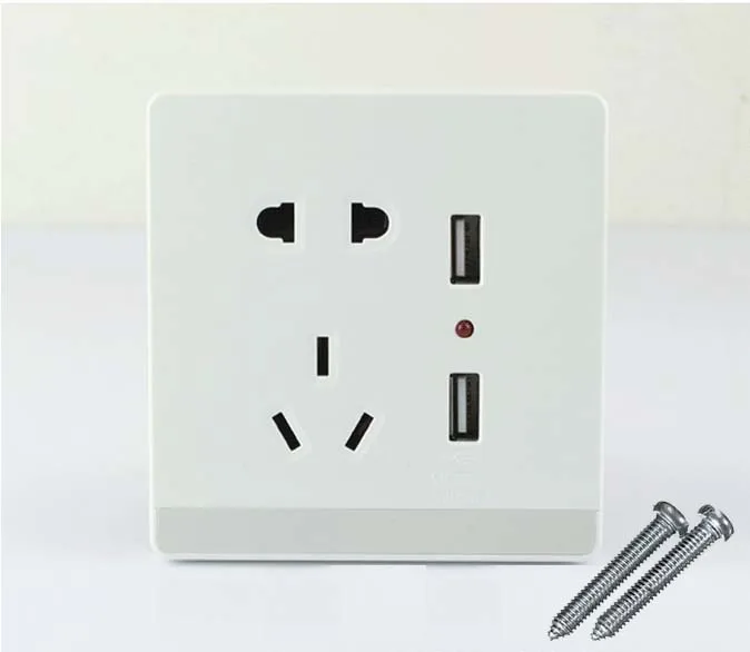 

Dual USB Port Wall Socket Charger DC Power Outlet Plate Panel AU EU US PLUG