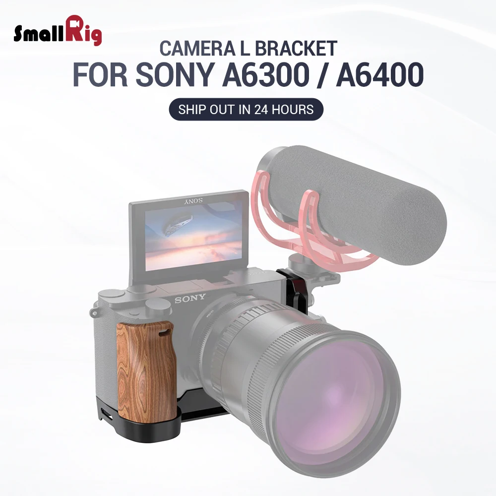 Baratos Soporte en L para Sony A6400 A6300 para Sony A6400 y A6300 con placa de liberación rápida QR tipo Arca APL2331