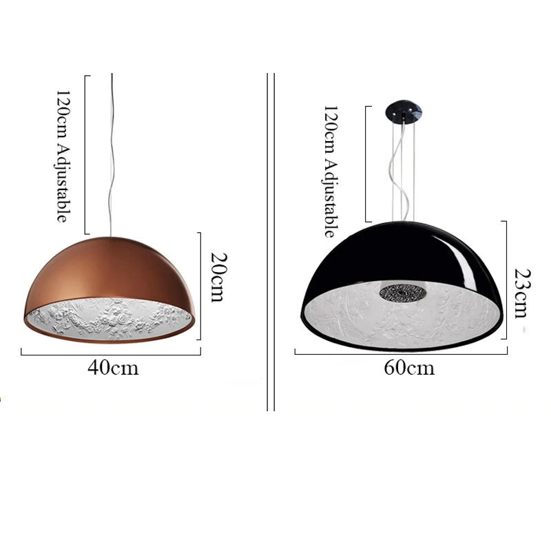 Livewin современный большой подвесной светильник 40 60 см Led подвесное фойе E27 LED